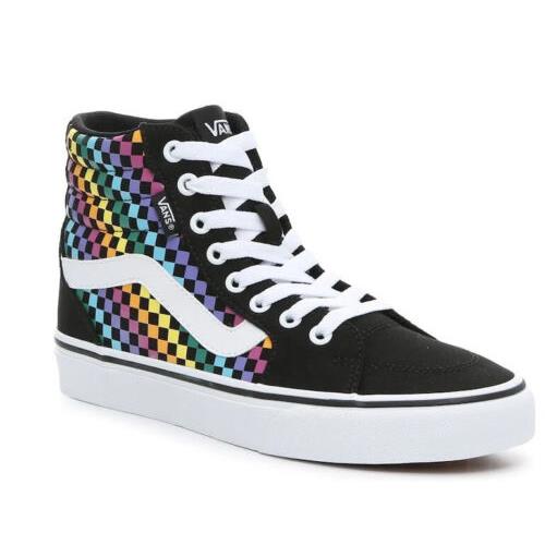 Vans Filmore Hi Rainbow Minicheck Sneaker Box Mens 6.5 or Womens 8