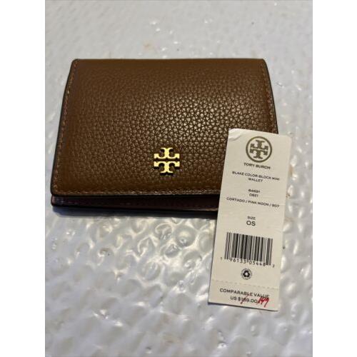 Tory Burch Blake Color-block Mini Wallet Cortado/ Pink Moon 907