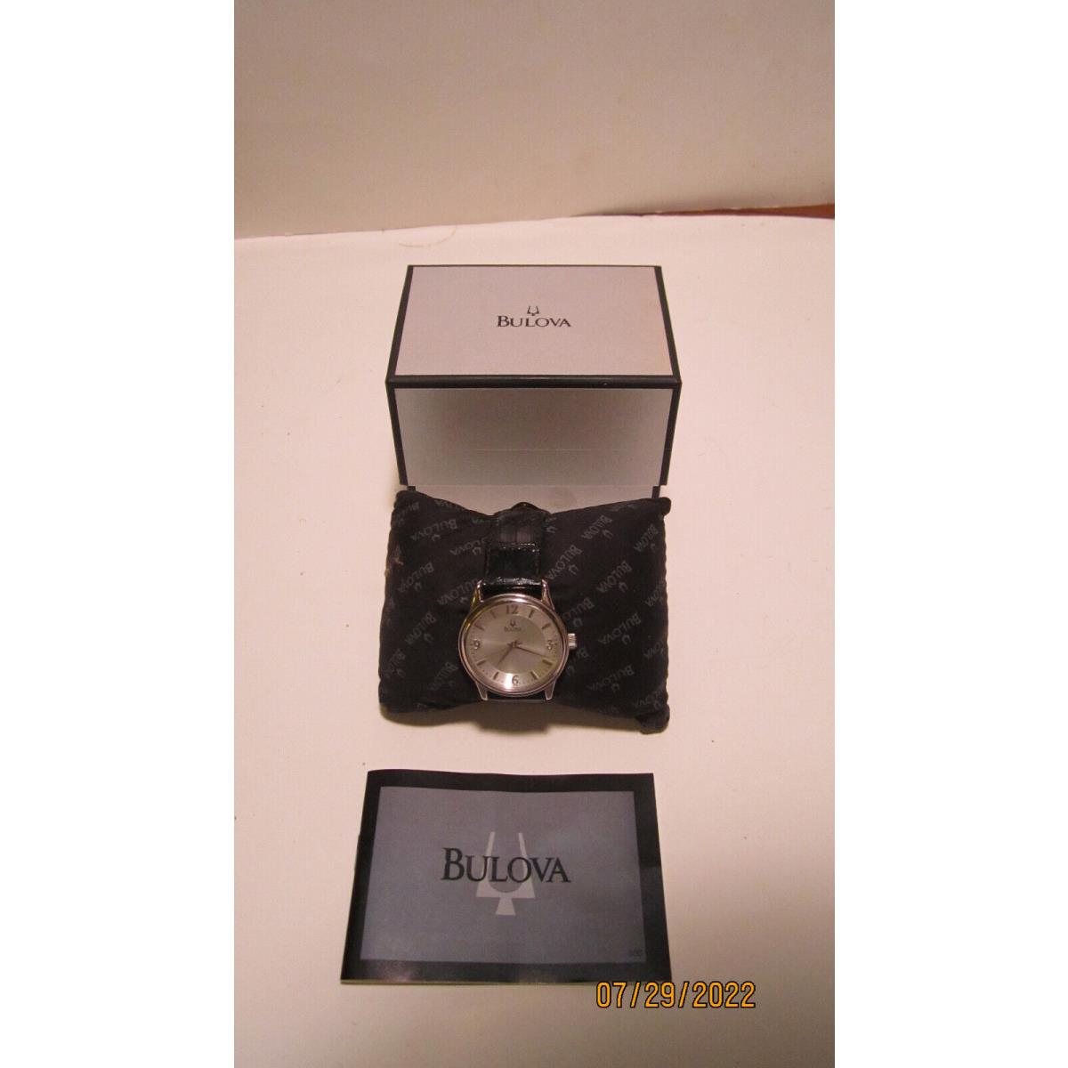 Mens Bulova 96A28 Silver Dial Stainless Steel Watch