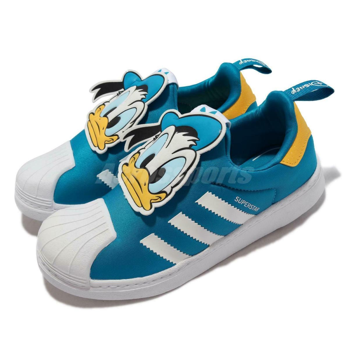 Child Adidas X Disney Superstar 360 Donald Duck Child Shoes GX3274 - Blue