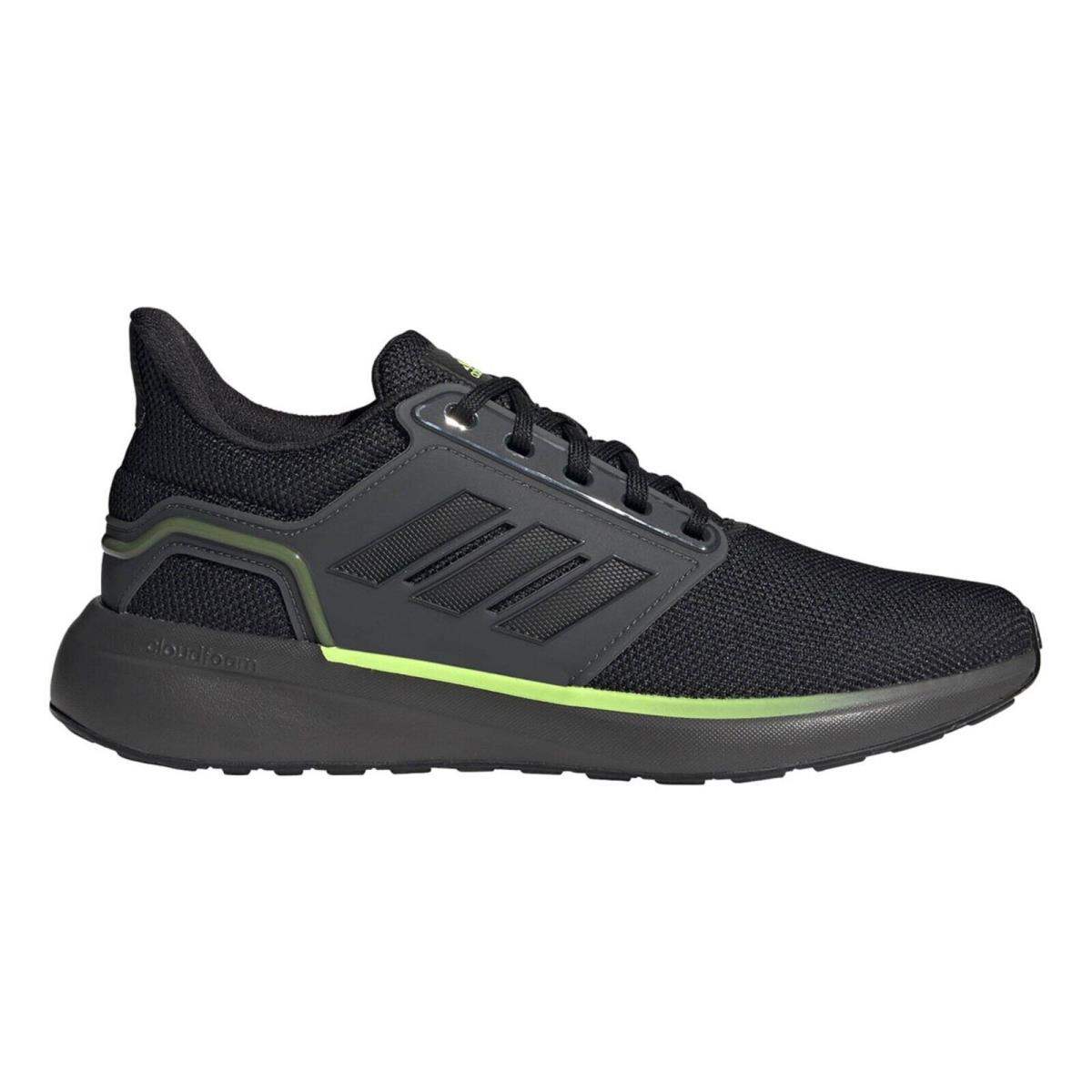 Adidas EQ19 Run Men Athletic Sneaker Trainer Running Shoe - Grey Six / Core Black / Signal Green