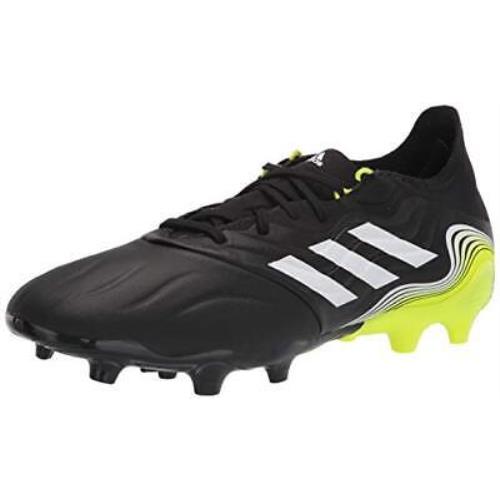 Adidas Men`s Copa Sense.2 Firm Ground Soccer Shoe Black/white/solar Yellow 5