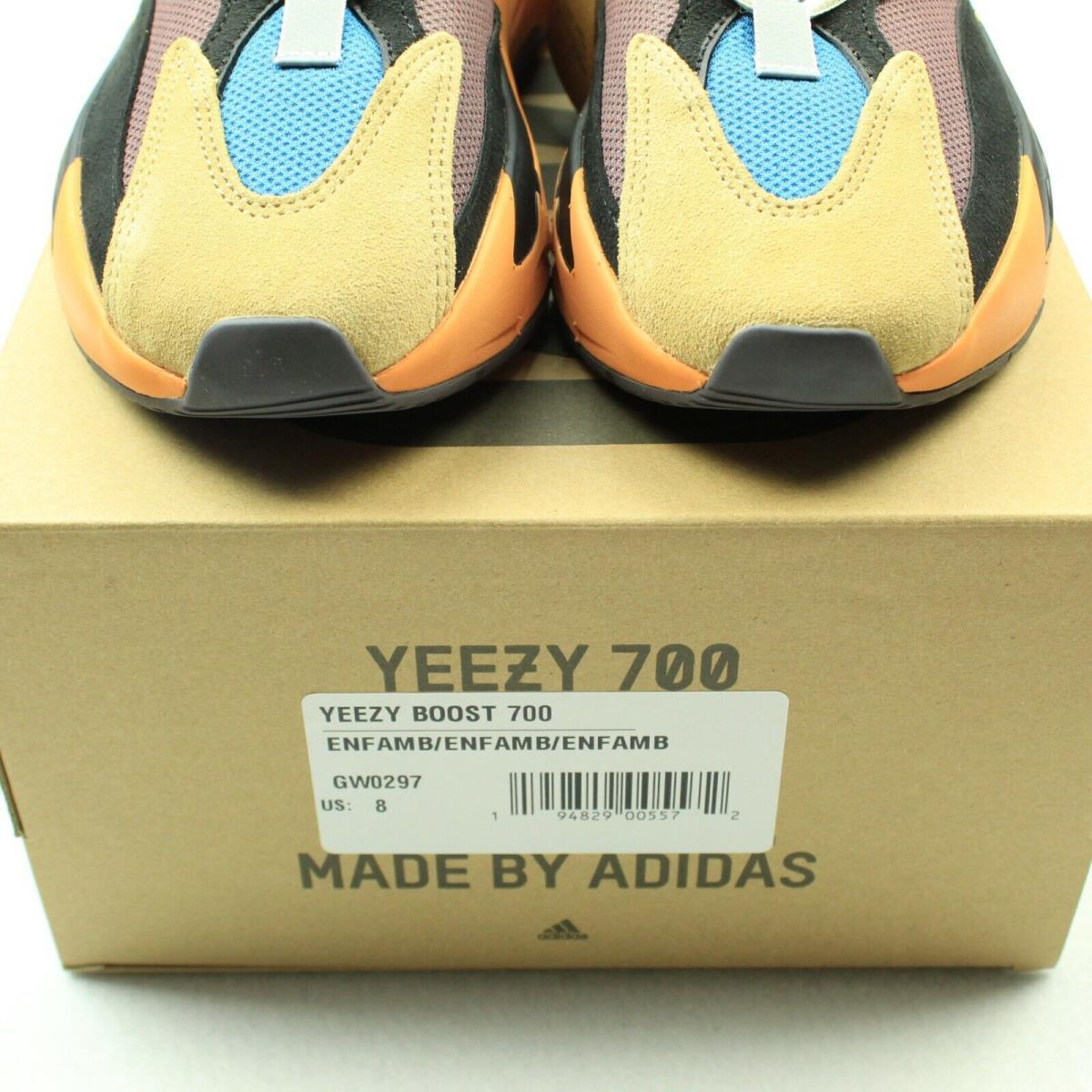 Yeezy 700 Boost Adidas Enflame Amber Ready to Ship GW0297 Shoes Size 8
