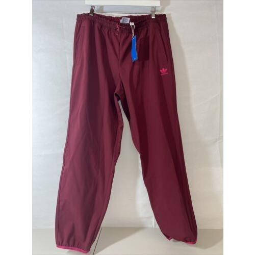XL Xlarge Adidas Winterized Relaxed Fit Track Pants in Red Burgundy GD0008