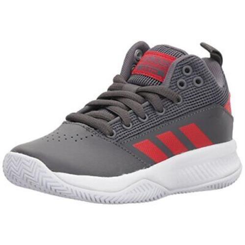 Adidas Kids Cloudfoam Ilation 2.0 Athletic Shoes Grey Scarlet White Size 7