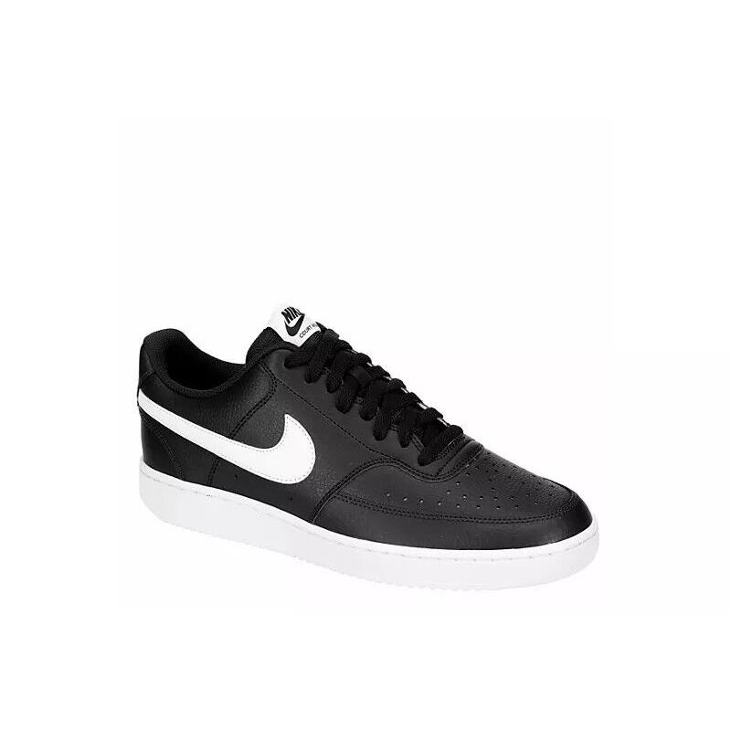 Nike Women`s Court Vision Low Top Casual Shoes Sneakers Trainers Black/White Logo