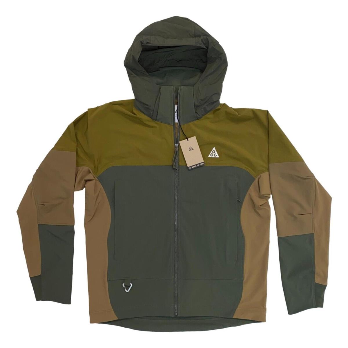 Nike Acg Sun Farer Men`s Full Zip Colorblock Jacket Peat Moss DH3103-325