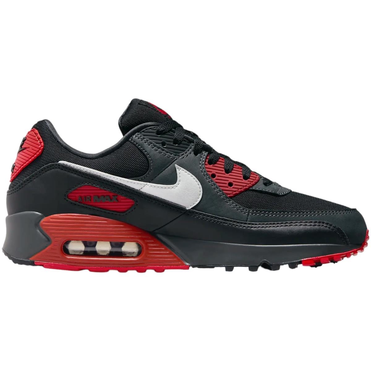 Nike Air Max 90 Men`s Casual Shoes All Colors US Sizes 7-14 Bestseller Anthracite/Black/Mystic Red/Summit White