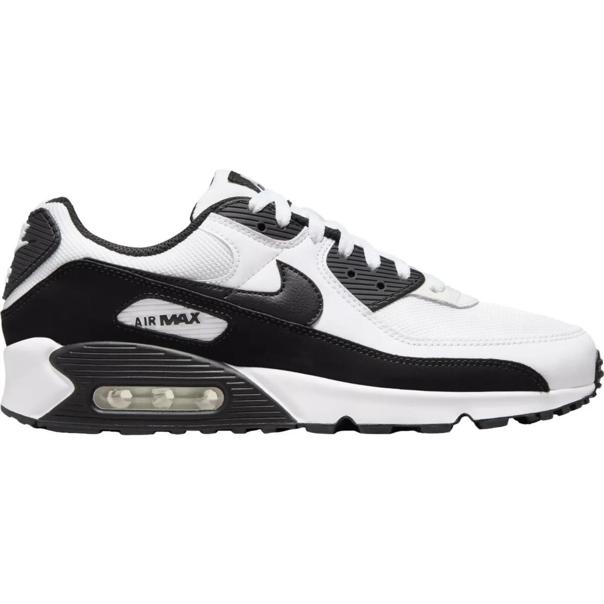 Nike Air Max 90 Men`s Casual Shoes All Colors US Sizes 7-14 Bestseller White/White/Black