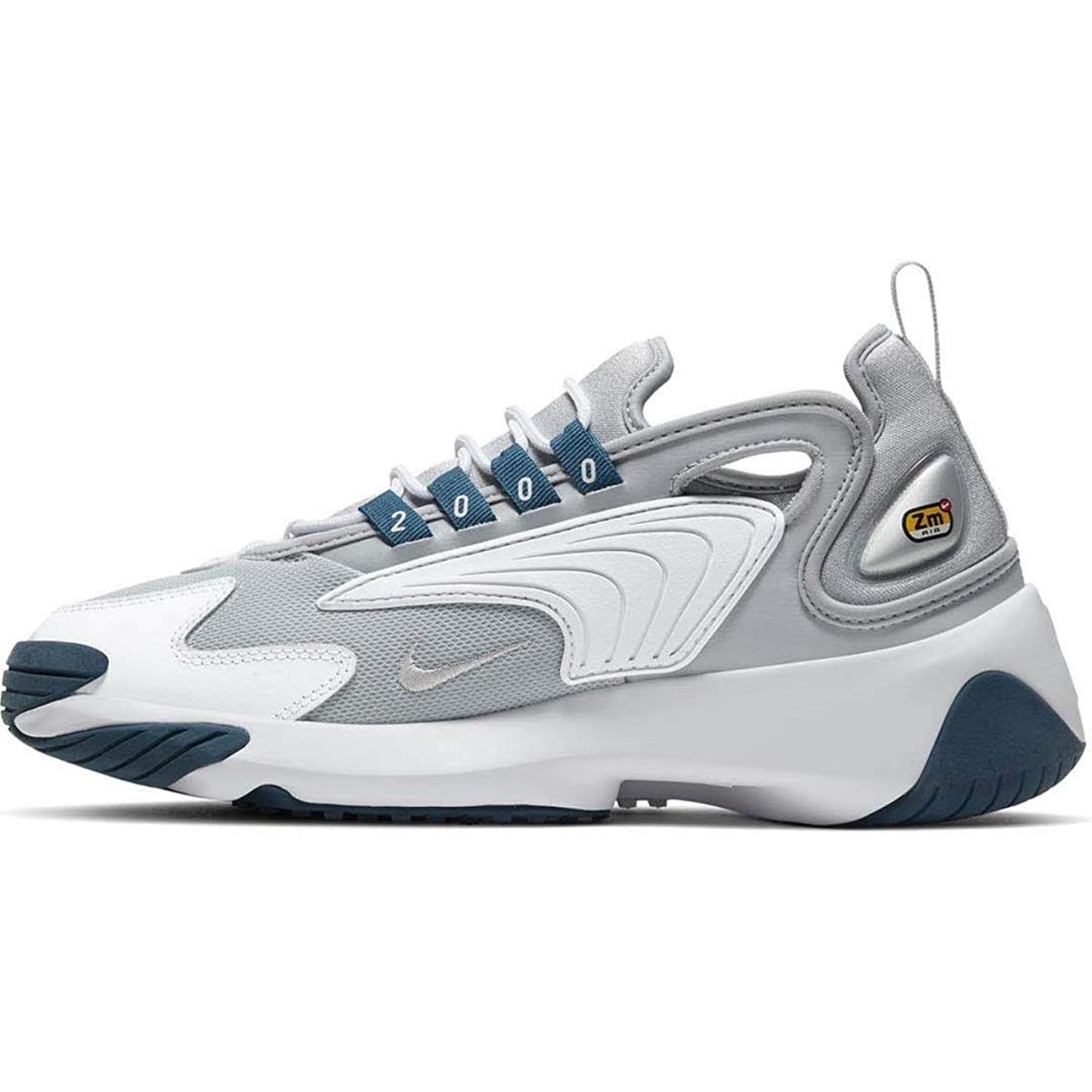 Nike Women`s Zoom 2K White/grey Basketball Training Shoes Grey Wolf Grey Mtlc Platinum Blue Force White 004