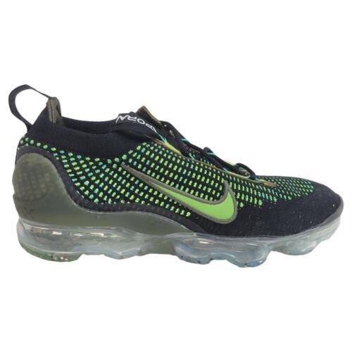 Nike Mens 8.5 9.5 10 Air Vapormax 2021 Flyknit Black Green Shoes DQ7640-001 - Black