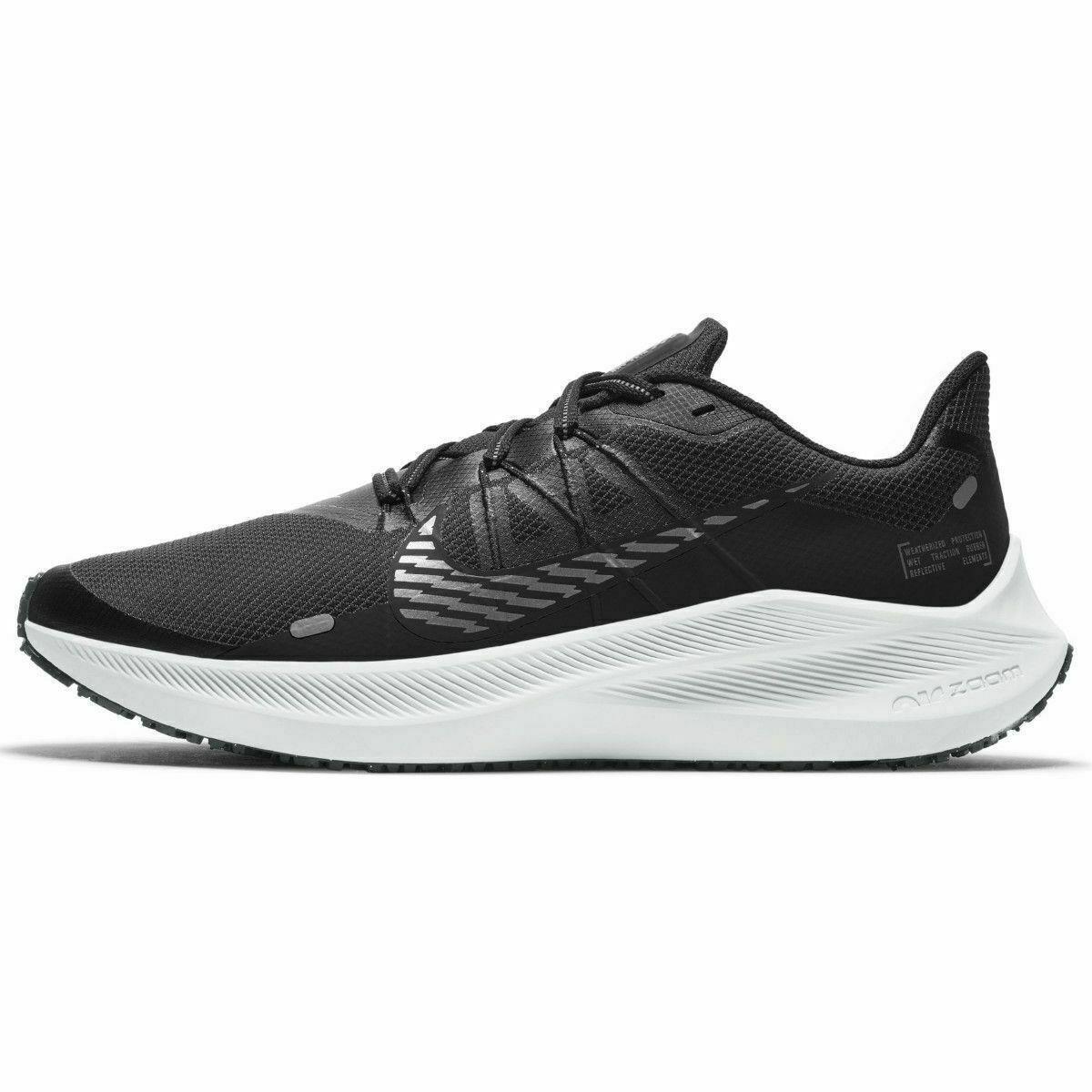Nike Winflo 7 Shield CU3868-001 Men`s Black Athletic Sneaker Running Shoes HD780 - Black