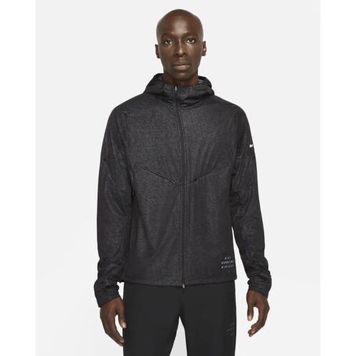 Nike Pinnacle Run Division Running Jacket DA0416-010 Black Men`s Medium M