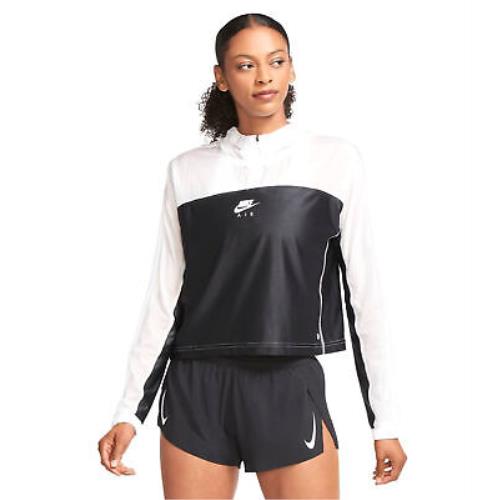 Women`s Nike Black/white Hooded Jacket - L