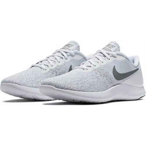 Nike Women`s Flex Contact Running Shoe White/cool Grey-metallic Silver