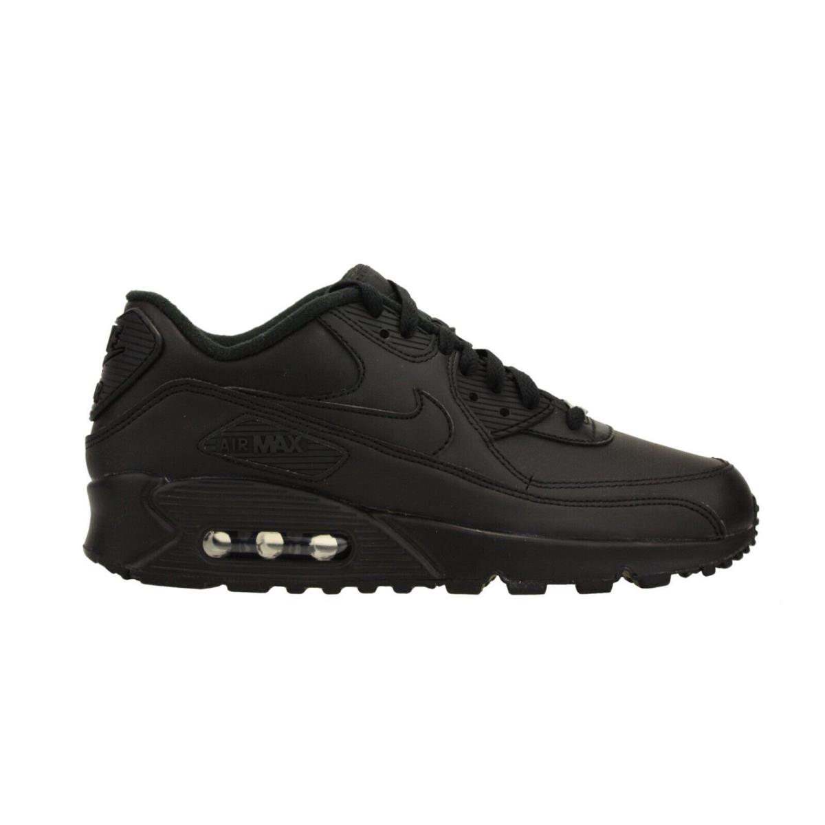 Nike Mens Air Max 90 Leather Running Shoes Black/black 302519-001 Size 12