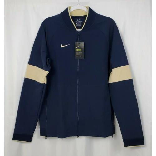 Nike Therma Midweight Team Color Jacket Navy Gold Notre Dame AO5854-422 Mens M