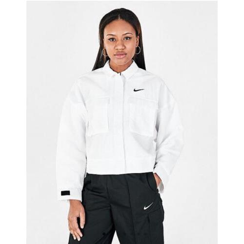 Nike Women`s Sportswear Essential Woven Field Oversized Jacket Size: Medium