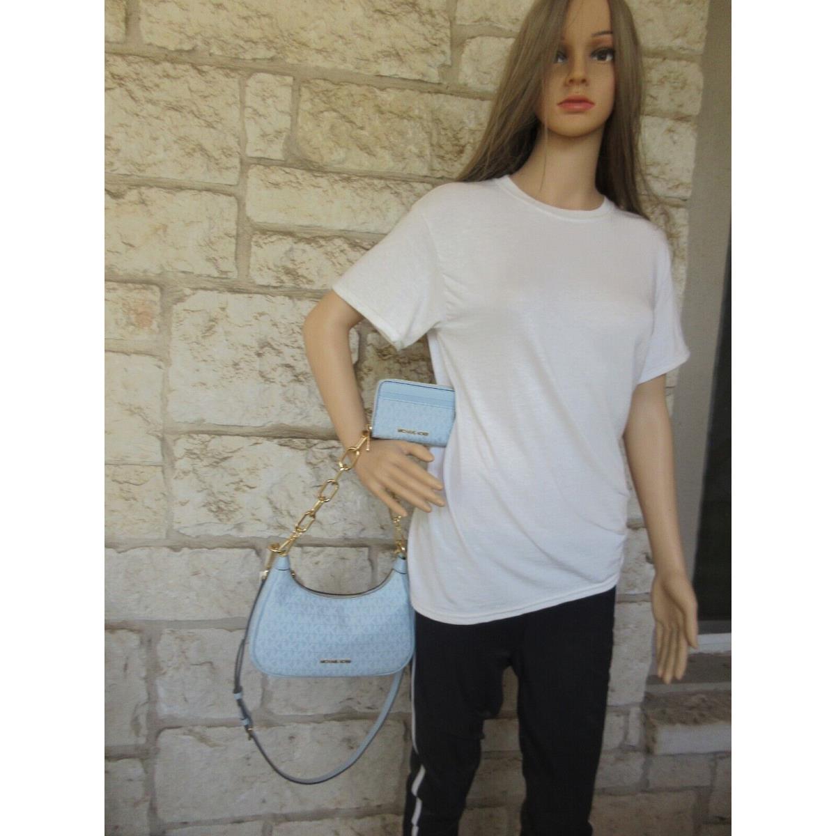 Michael Kors -Light Blue Leather Tote Bag – Current Boutique