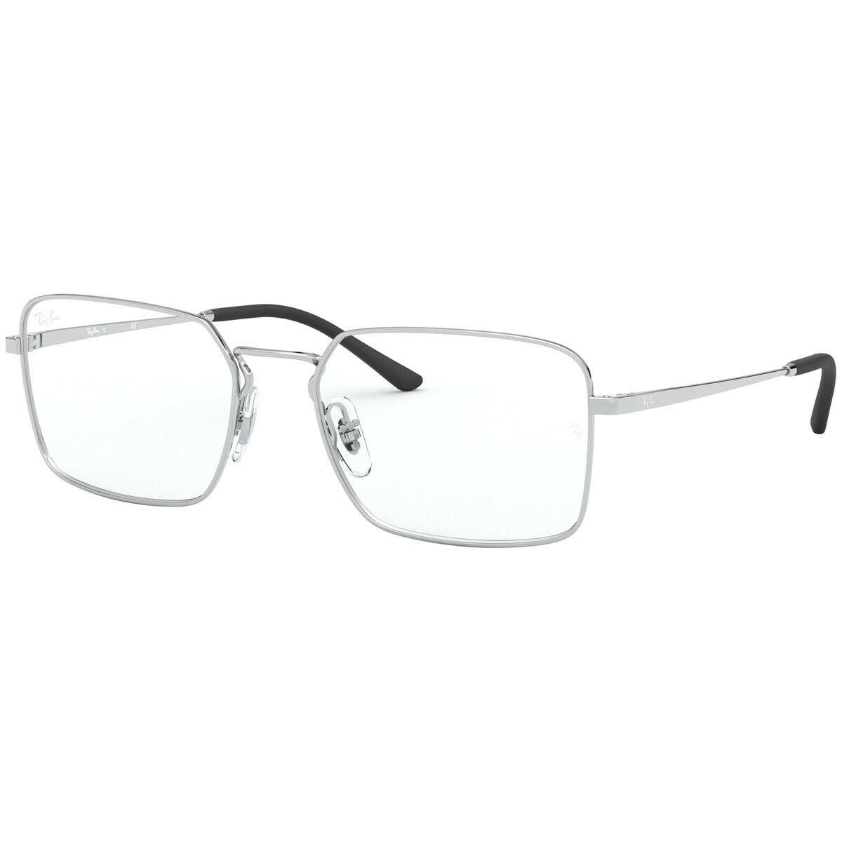Ray Ban Eyeglasses RX RB 6440 2501 53-18 Silver Metal Square