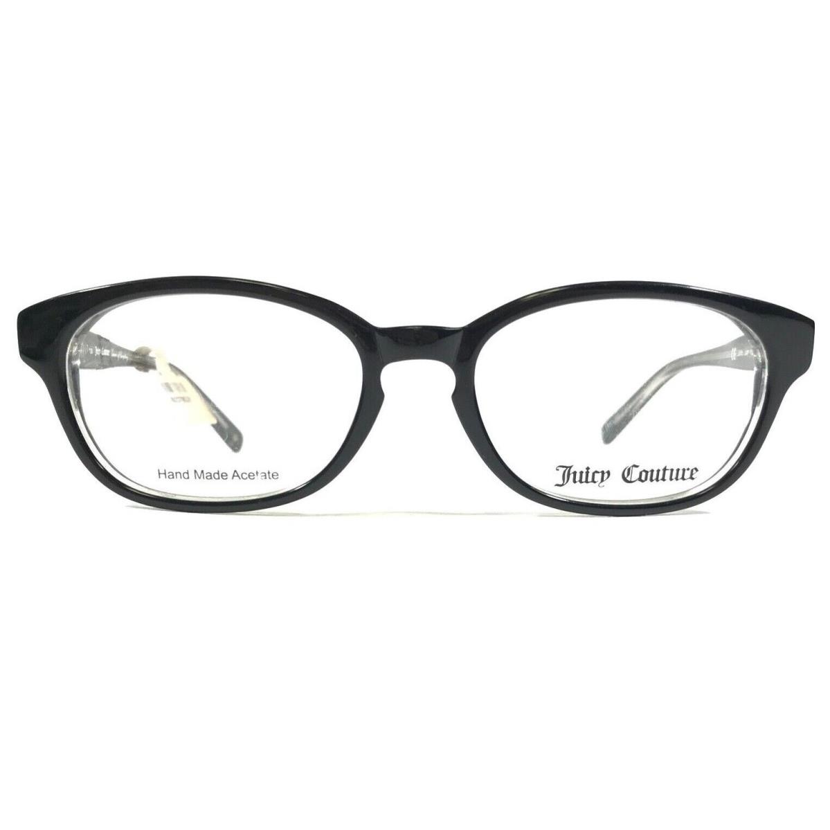 Juicy Couture JU101 0JXI Eyeglasses Frames Black Clear Round Full Rim 49-17-135