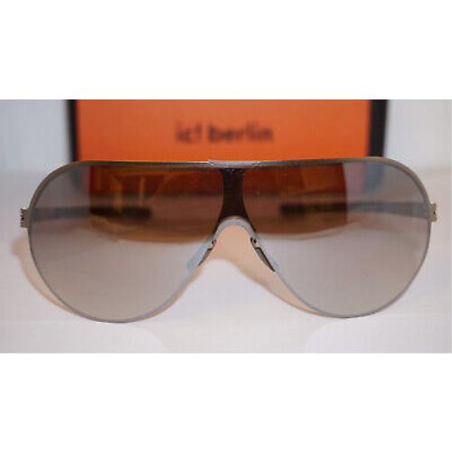 IC Berlin Sunglasses Panorama Shield Bronze Cement Brown Sand Mirrored