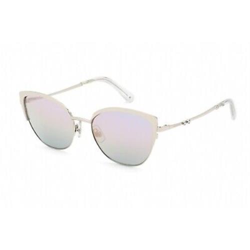Swarovski SK 0318 16Z Sunglasses Palladium Frame Smoke Gradient Lenses 54mm