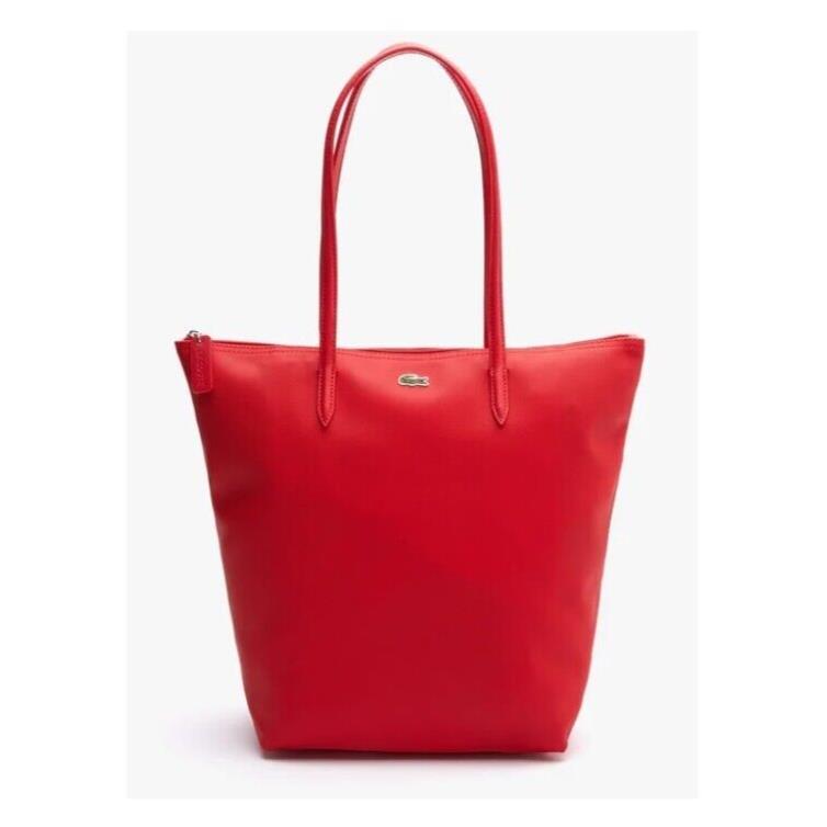 Lacoste Women`s L.12.12 Concept Vertical Zip Tote Bag Haut Rouge