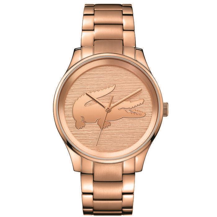 Lacoste Women`s Victoria Rose Gold Stainless Logo Dial 38 MM Watch 2001015