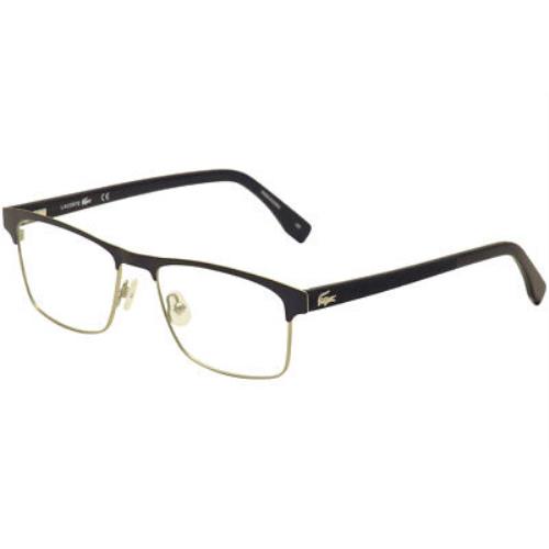 Lacoste Men`s Eyeglasses L2198 L/2198 424 Dark Navy/silver Optical Frame 55mm
