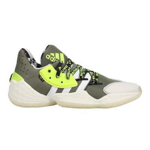 Adidas FV8921 Harden Vol. 4 X Daniel Patrick Mens Basketball Sneakers Shoes - Green,Off White