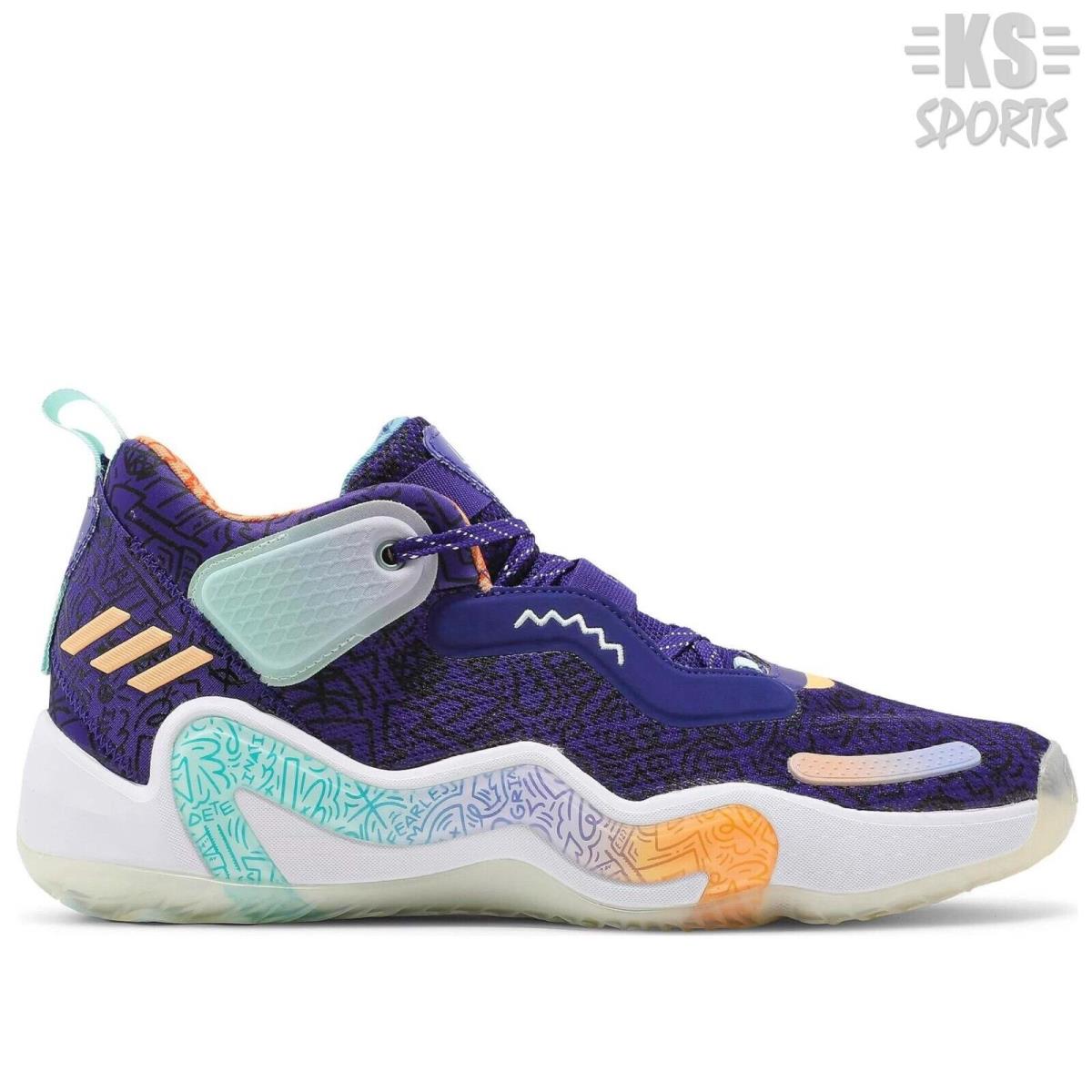 Adidas D.o.n. Issue #3 D.o.n. Issue 3 `jazz` Purple Men`s Basketball Shoes H68046