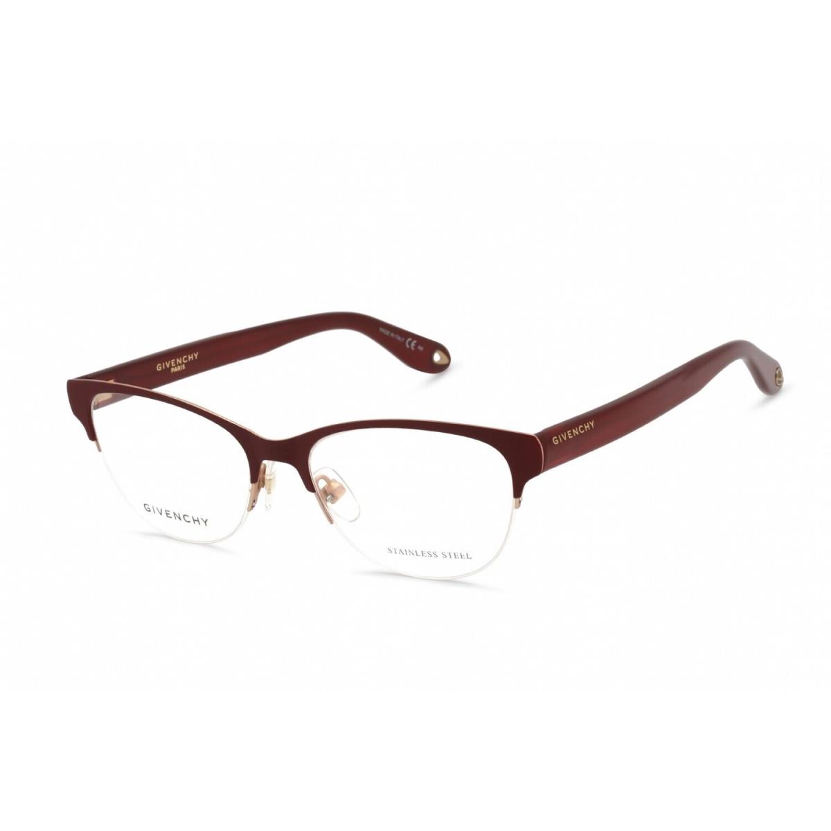 Givenchy GV0082 0Z3 Rectangle Matte Red Eyeglasses