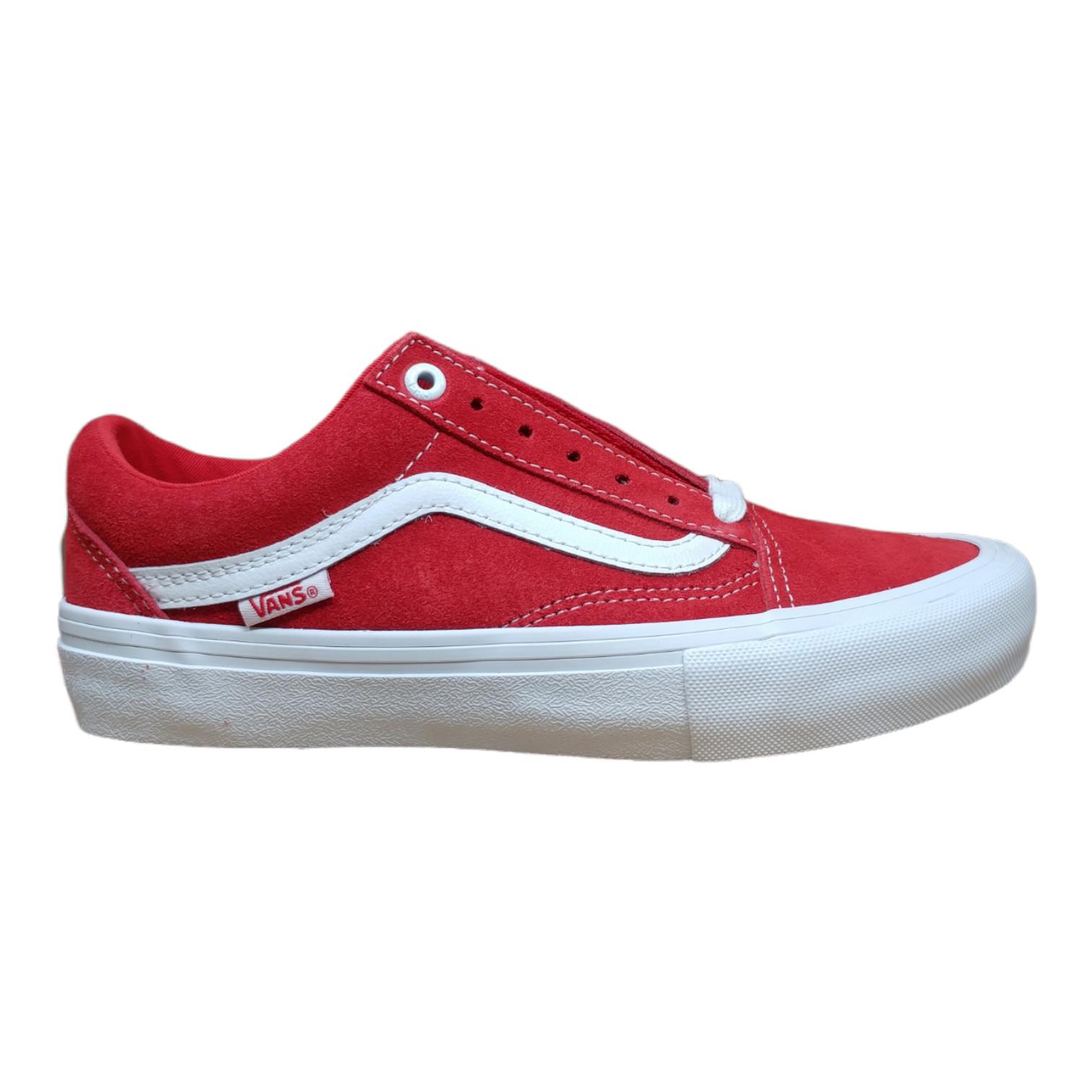 Vans Men`s Old Skool Pro Suede Skate Shoe - US Size 5.5 Red VN000ZD4AJL
