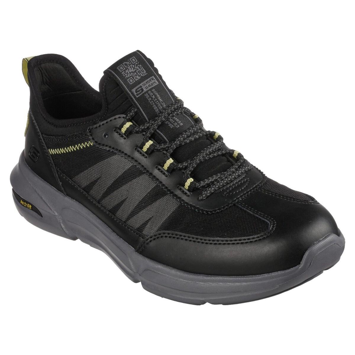 Men`s Skechers Arch Fit Talon Higson Casual Shoes 210422 /blk Multi Sizes Black - Black
