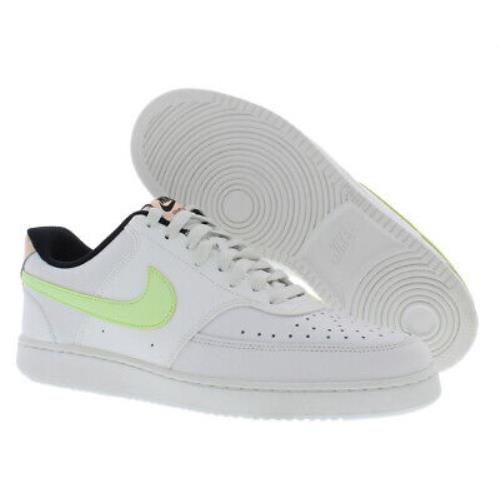 Nike Court Vision Low Womens Shoes - White/Volt , White Main