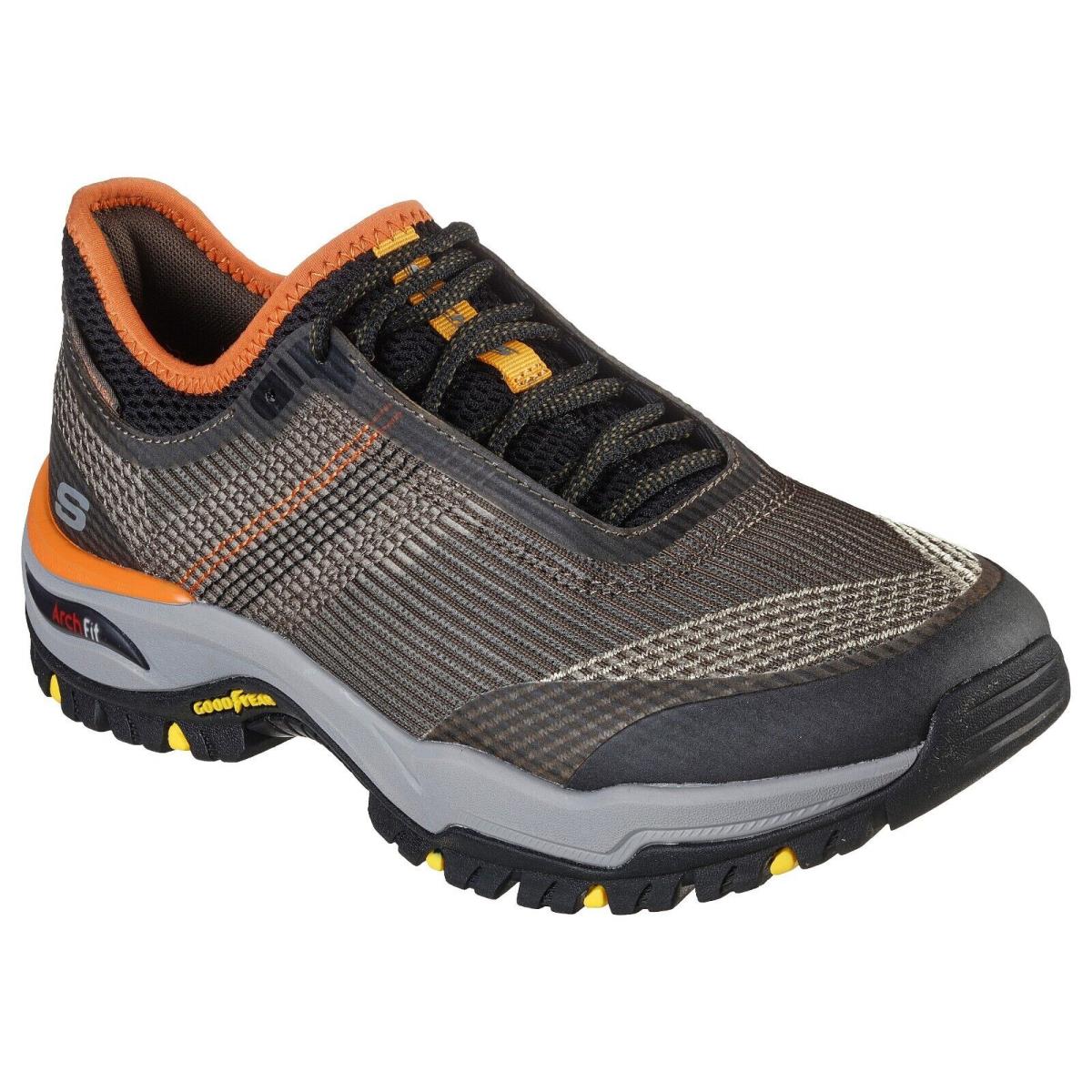 Men`s Skechers Arch Fit Dawson Mahone Hiking Shoes 204609 /olv Multi Sizes Oliv - OLIVE