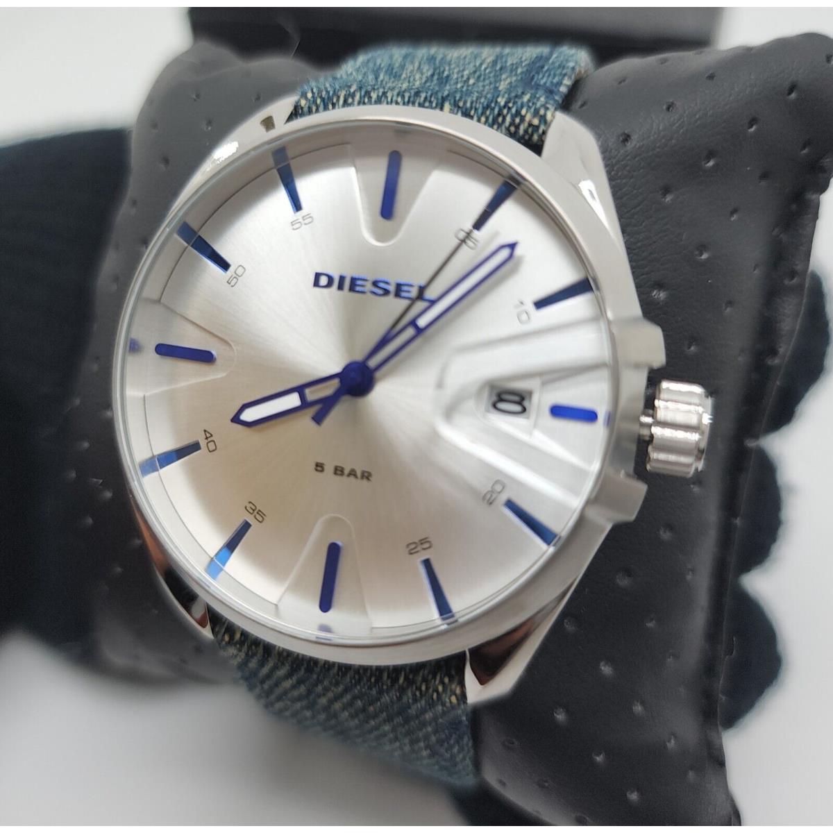 Diesel watch  - Silver Dial, Blue Band, Silver Bezel 0