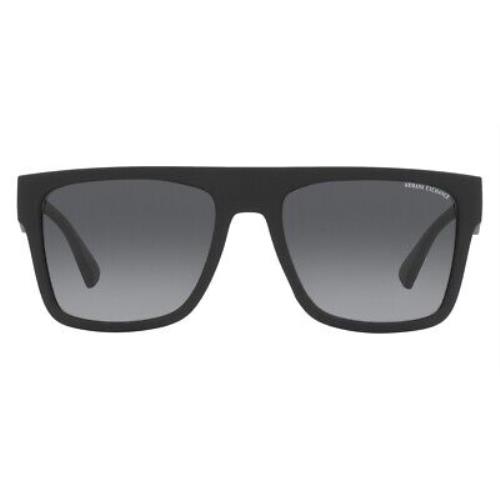 Armani Exchange 0AX4113SF Sunglasses Men Black Rectangle 55mm ...