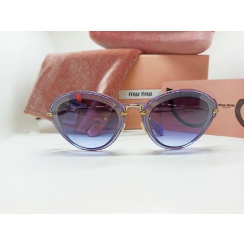 Miu Miu sunglasses SMU - Violet Frame, Light Blue Lens