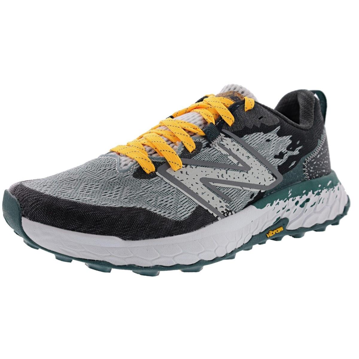 New Balance Men S Fresh Foam Hierro Mthier V7 2E Wide Width Trail Running Shoes CONCRETE / VINTAGE TEAL / HOT MARIGOLD