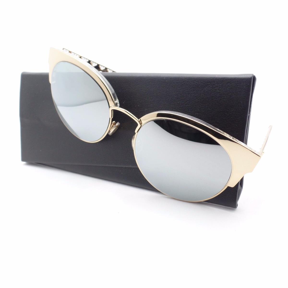 Christian Dior Dioramamini J5GDC 54 Gold Silver Mirror Sunglasses