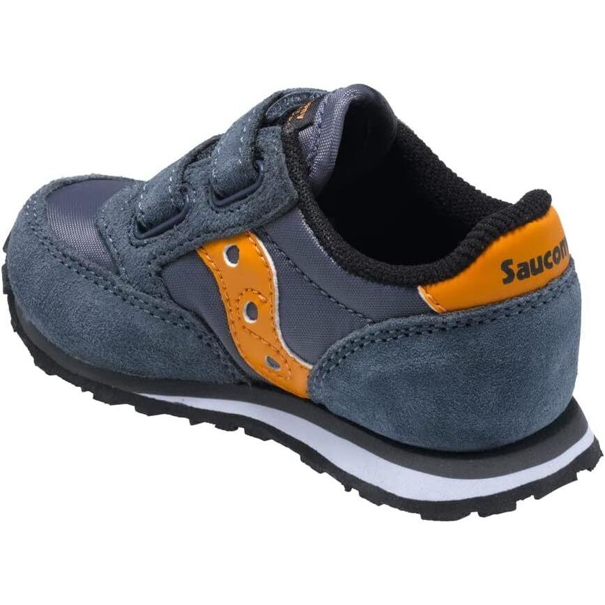 Saucony Unisex-child Baby Jazz Hook Loop Grey/orange 8.5 M - Grey/Orange