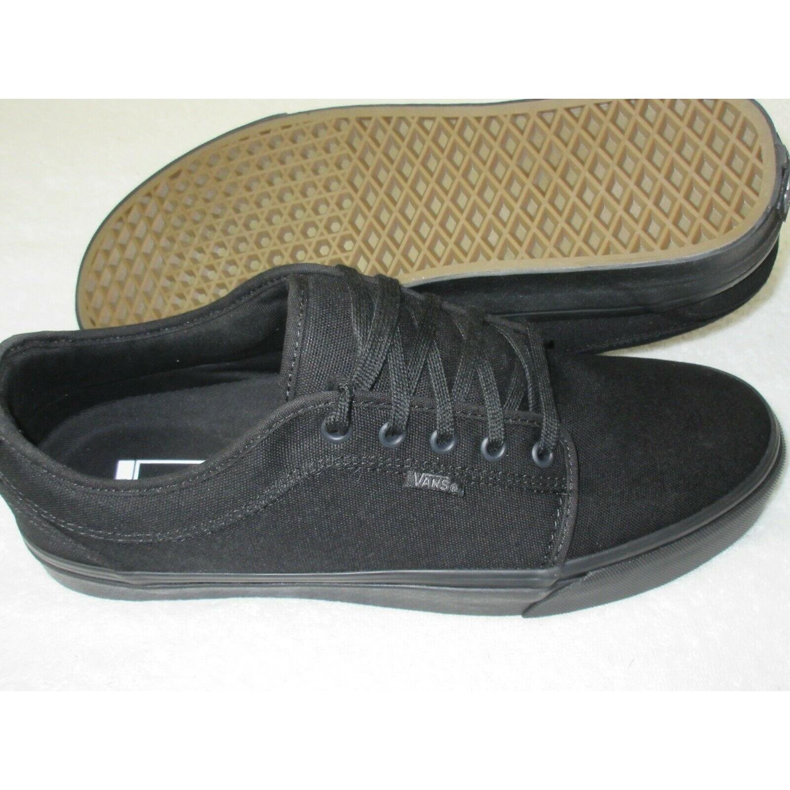 Vans Men`s Chukka Low Pro Blackout Classic Canvas Skate Shoes Size 13