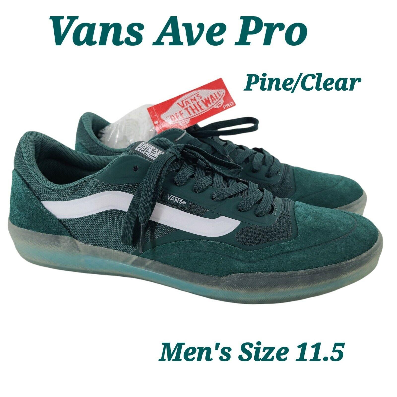 Vans Ave Pro Skate Shoes Mens US Size 11.5 Pine - Green/clear VN0A4BT70OS