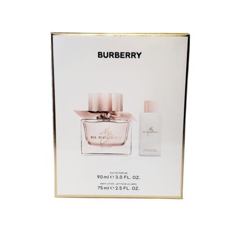 MY Burberry Blush 2PC Gift Set 3.0OZ Edp Spray + 2.5OZ Body Lotion