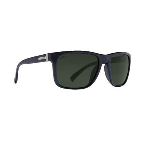Von Zipper Lomax Polarized Sunglasses Blackgloss Wildlifegreyglass Square