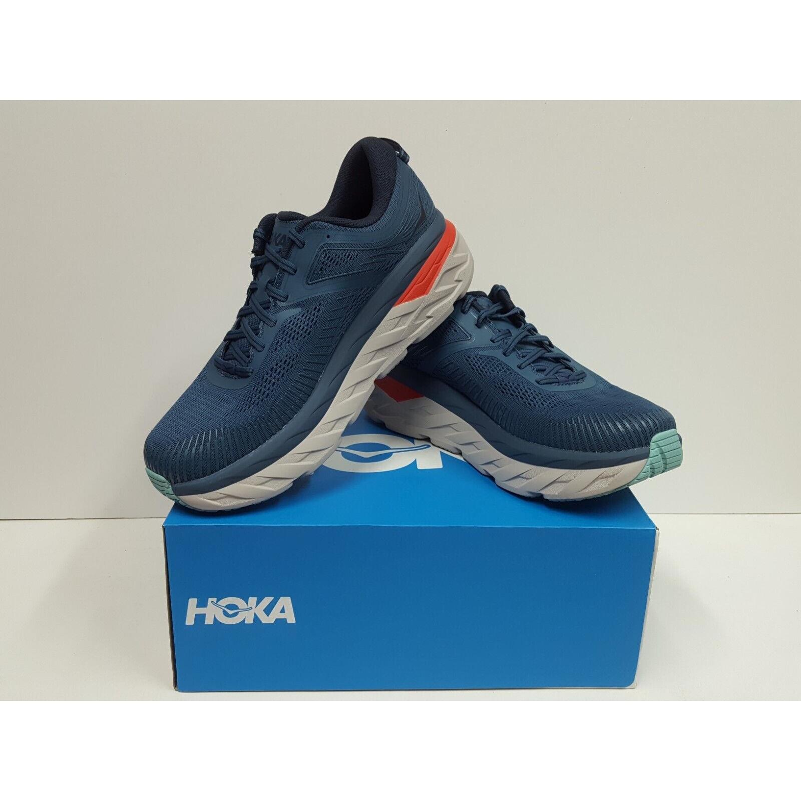 Hoka One One Bondi 7 Wide 2E Men`s Running Shoes Real Teal / Outer Space (RTOS)