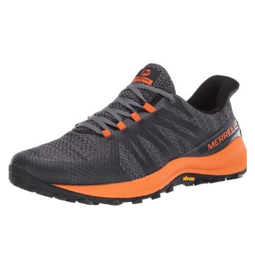 Merrell Men`s Momentous Trail Hiking Shoes J62279 Rock Gray/orange Size 11.5 M