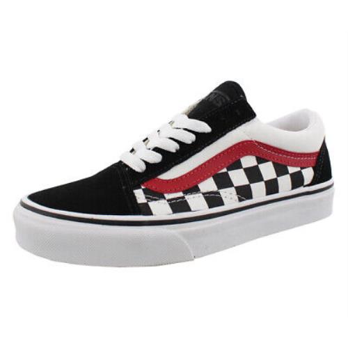 Vans Old Skool Mens Shoes Size 4.5 Color: Checkboard/white/black/red